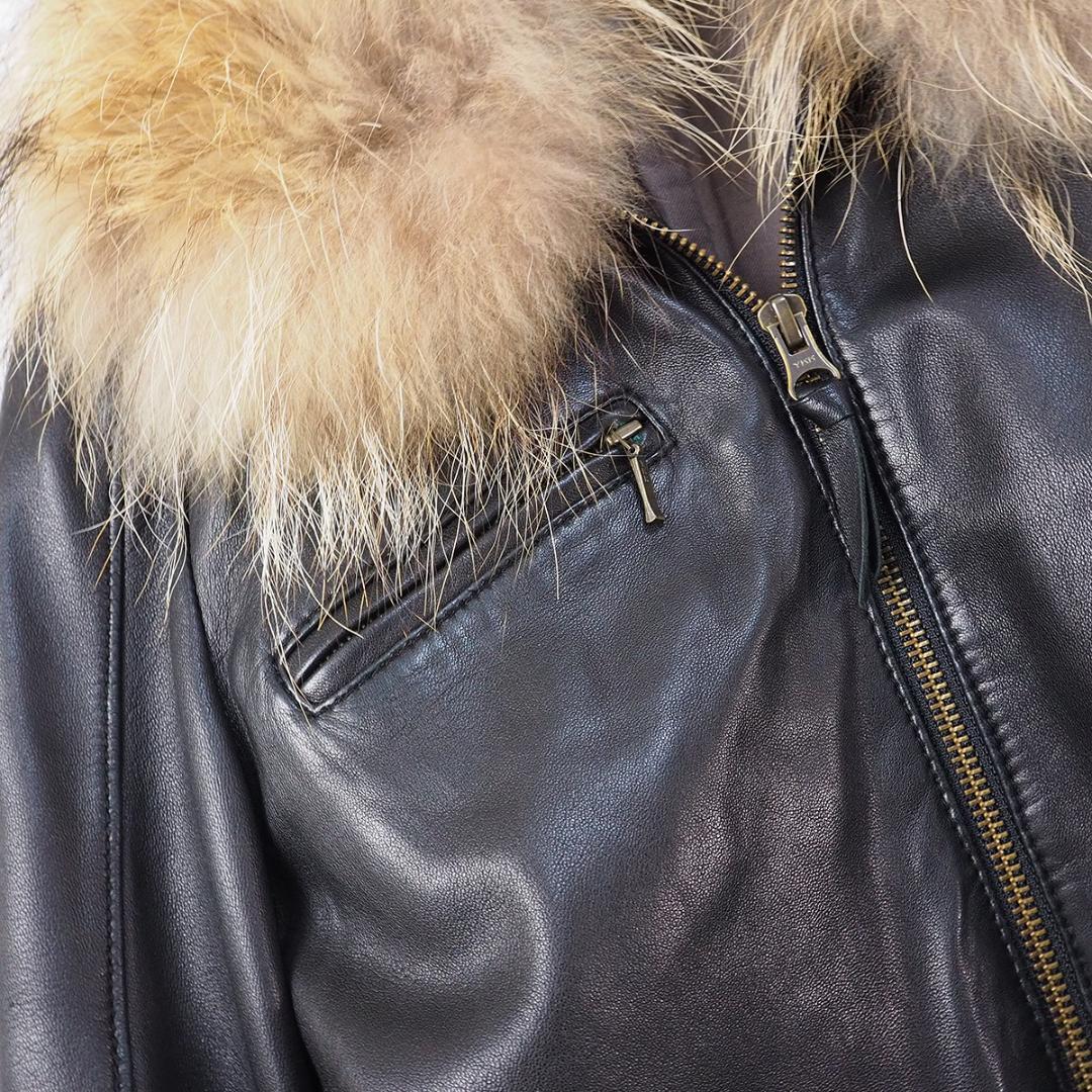 ジャケット・アウター 00s lamb leather volume fur raiders jkt