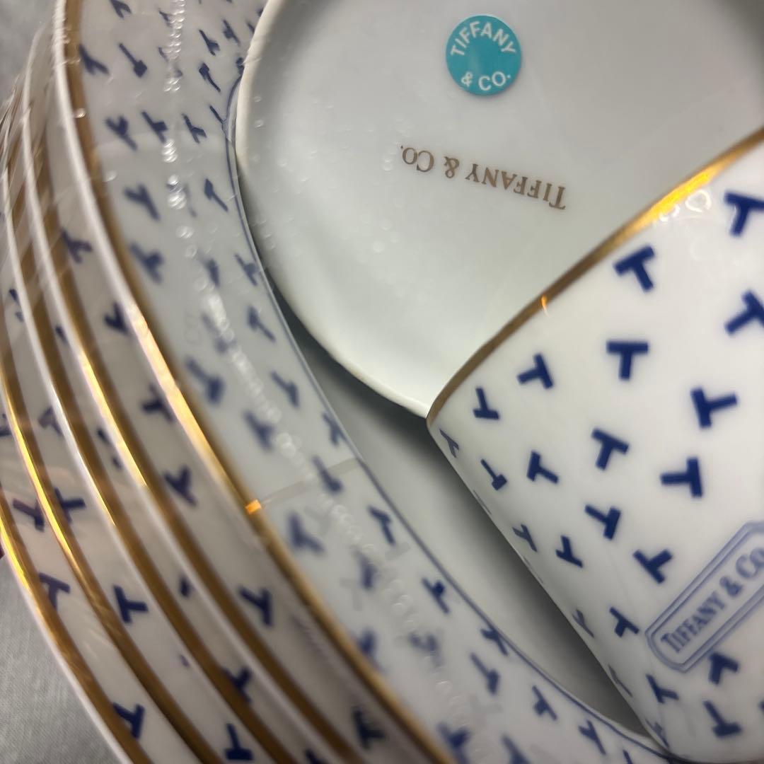 Tiffany ティファニー ダンシングT ココット&中皿 5客セット 未使用近