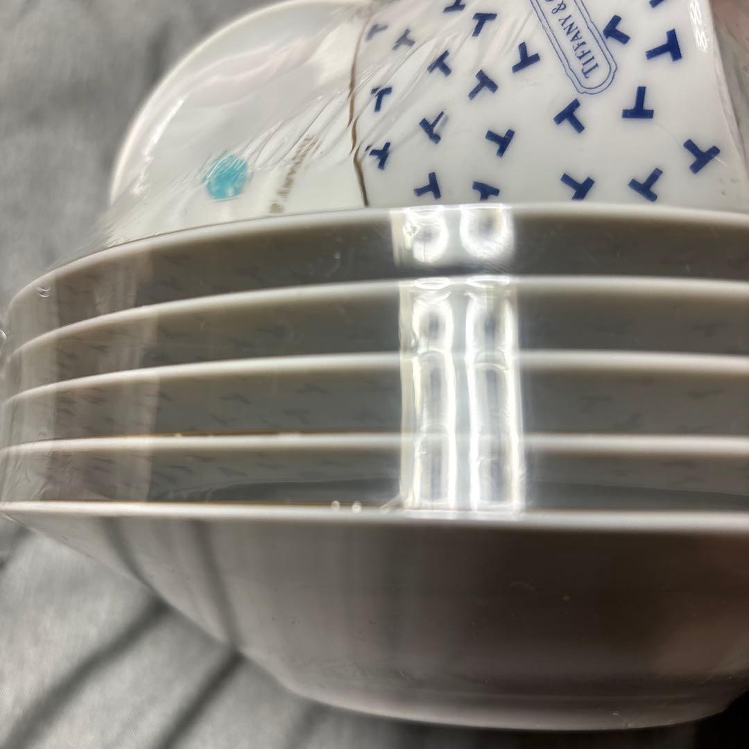 Tiffany ティファニー ダンシングT ココット&中皿 5客セット 未使用近