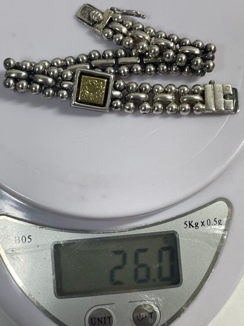 最終值下SV925/K18金ブレスレット