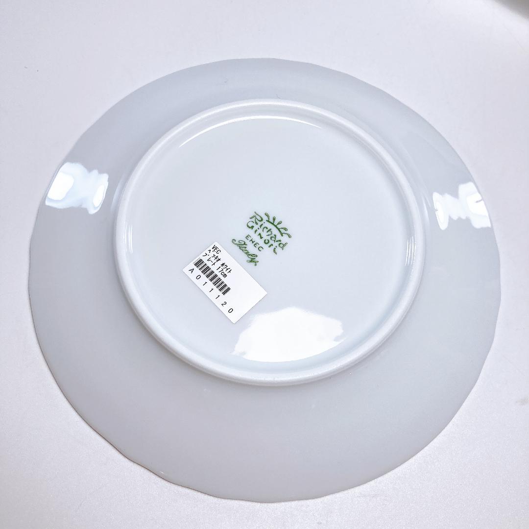 リチャードジノリ ベッキオホワイト プレート 17㎝ 5枚　|4201|