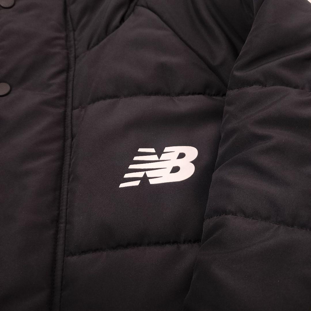 NEW BALANCE　ウインドパデットロングコート　ベンチコート　黒　M　中綿