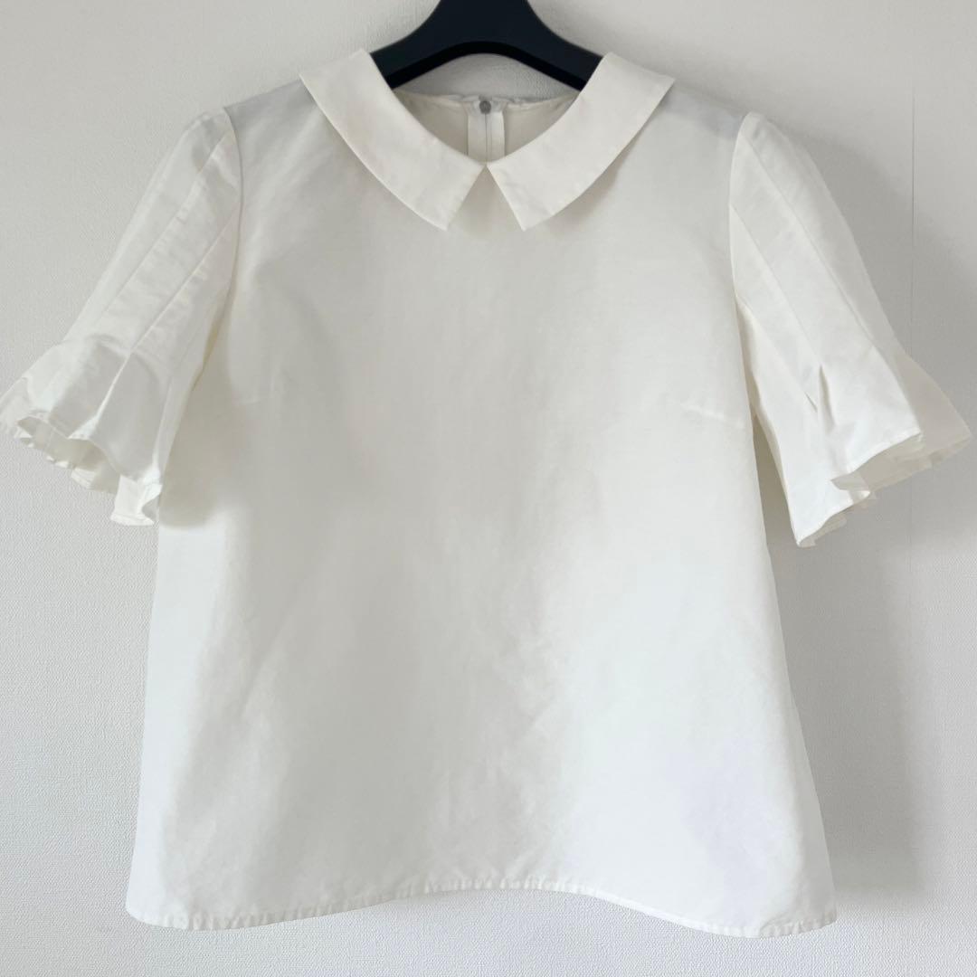 p*h様 フォクシー FOXEY コットンシルクプリーツスリーブブラウス 40