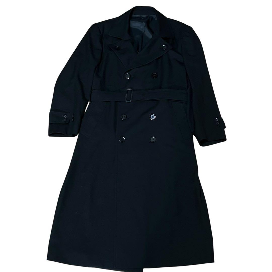 極美品 yohji yamamoto A.A.R ウールトレンチコート ブラック