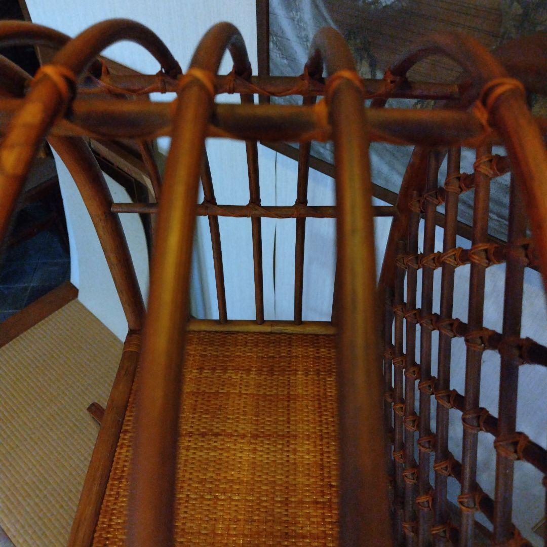 ラタン製オープンシェルフ 3段　藤ラック　本棚