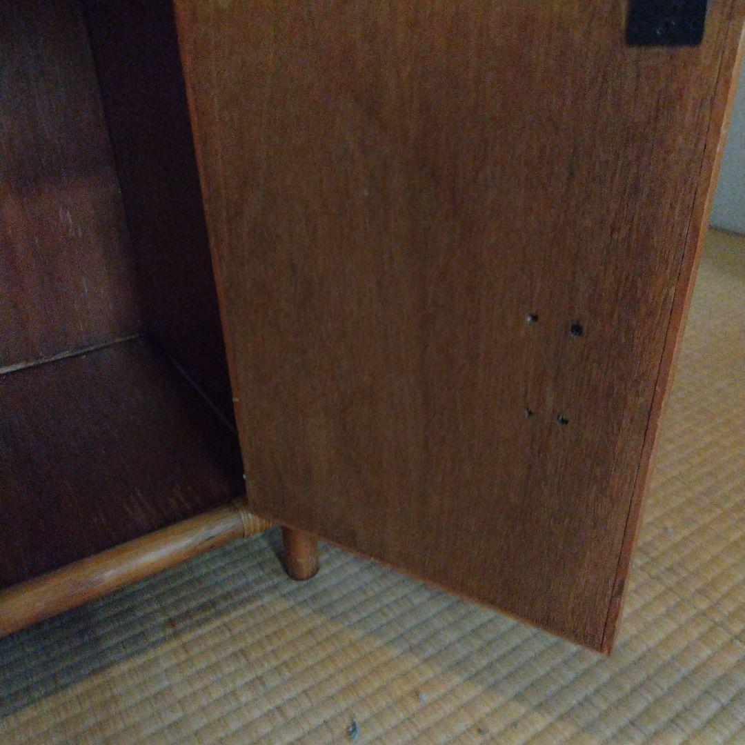 ラタン製オープンシェルフ 3段　藤ラック　本棚