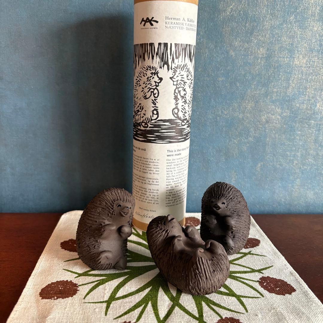 Hedgehog trio KÄHLER ⋆༶⠜ケーラー ハリネズミ 3兄弟