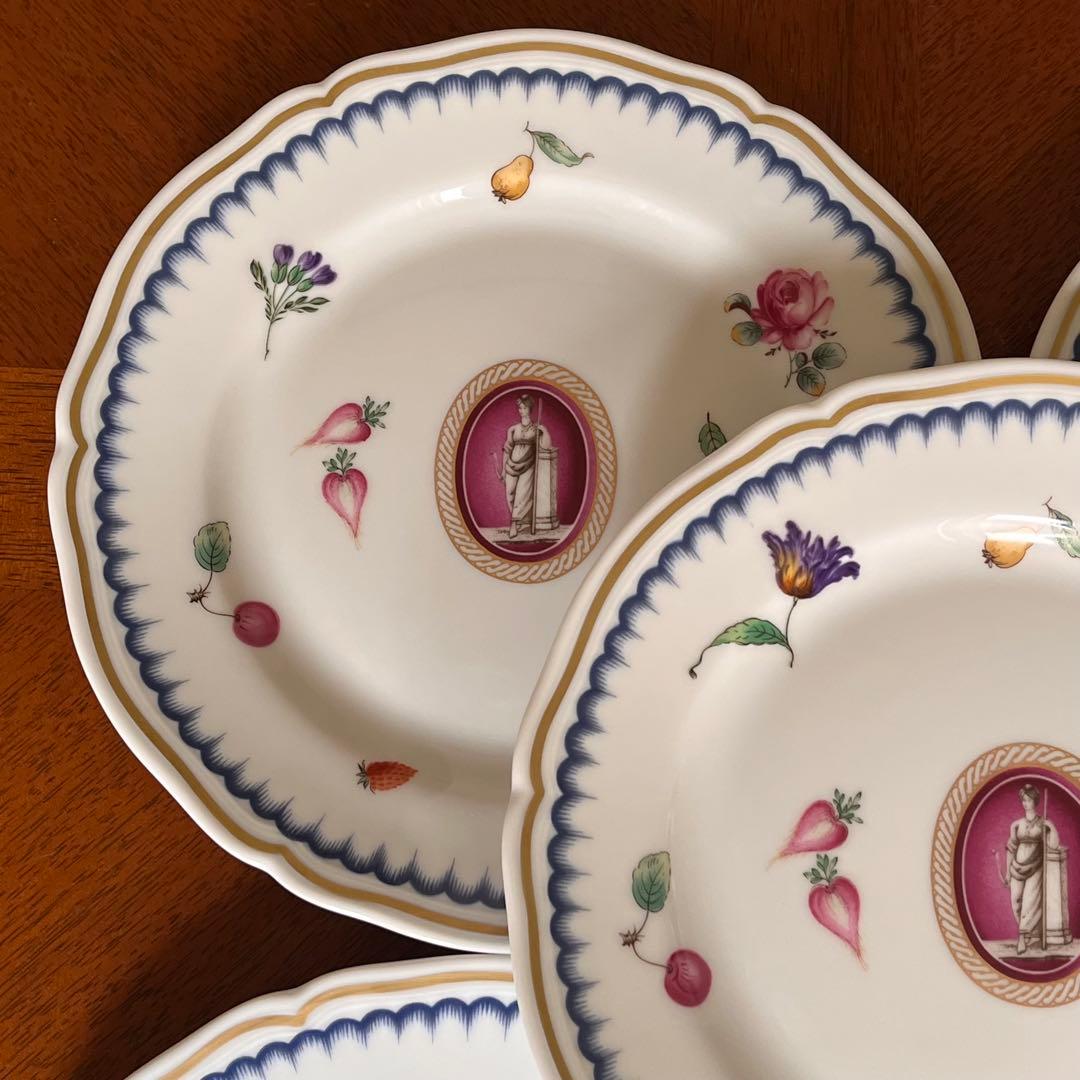 【希少品】新品　リチャードジノリ★イタリアンフルーツカメオ★デザート皿　5枚