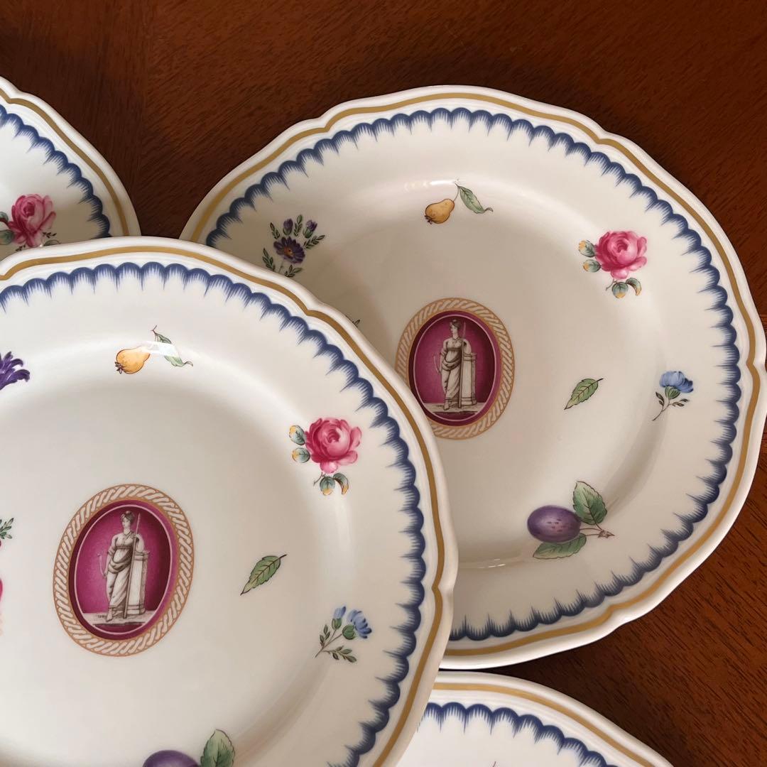 【希少品】新品　リチャードジノリ★イタリアンフルーツカメオ★デザート皿　5枚