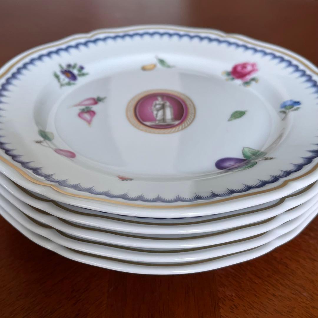 【希少品】新品　リチャードジノリ★イタリアンフルーツカメオ★デザート皿　5枚