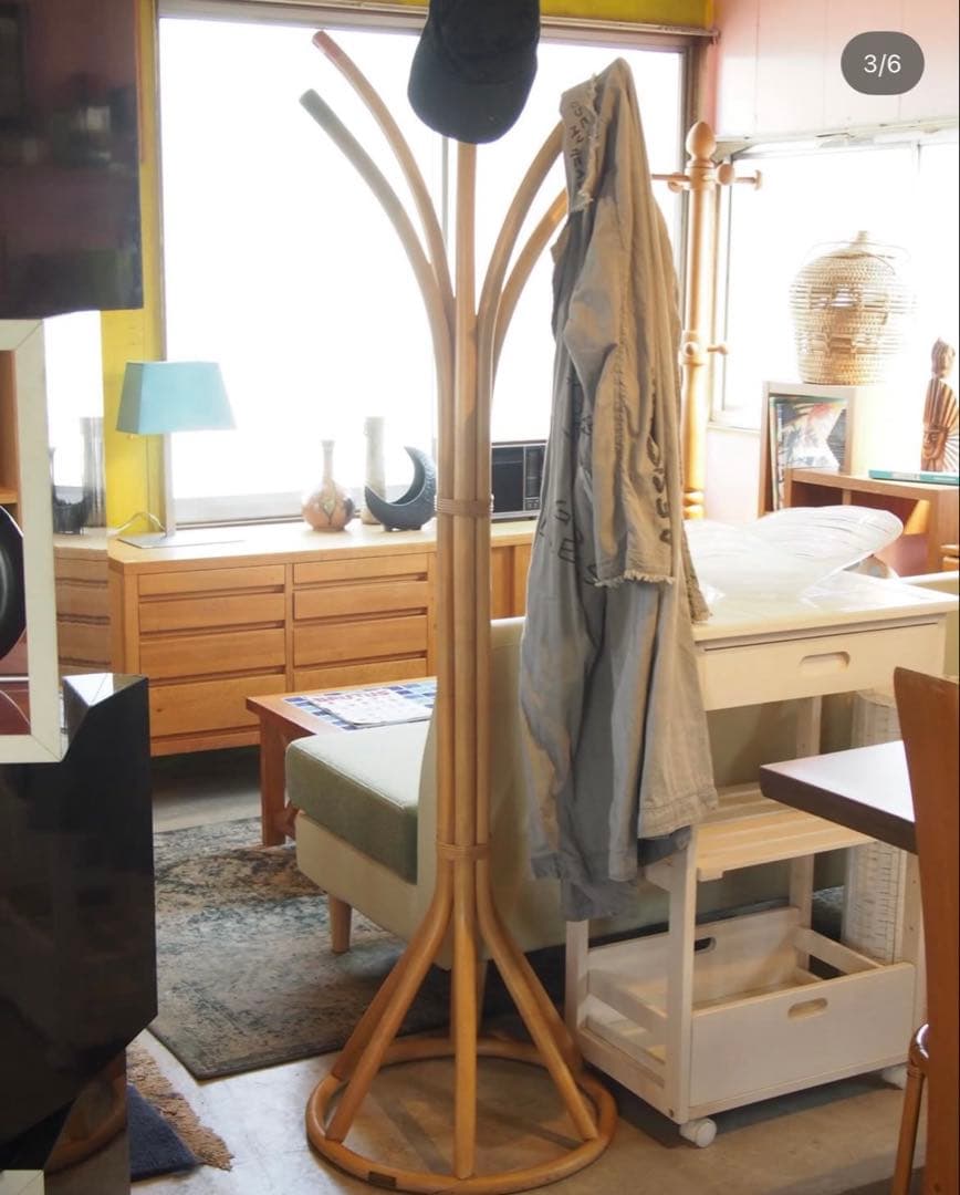 ラタン製コートスタンド【monoroom町田】