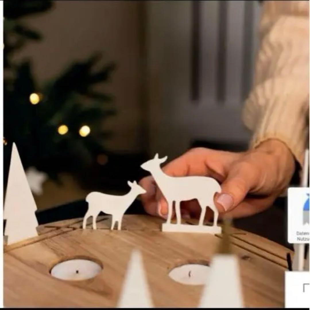 クリスマスキャンドルホルダー 木製