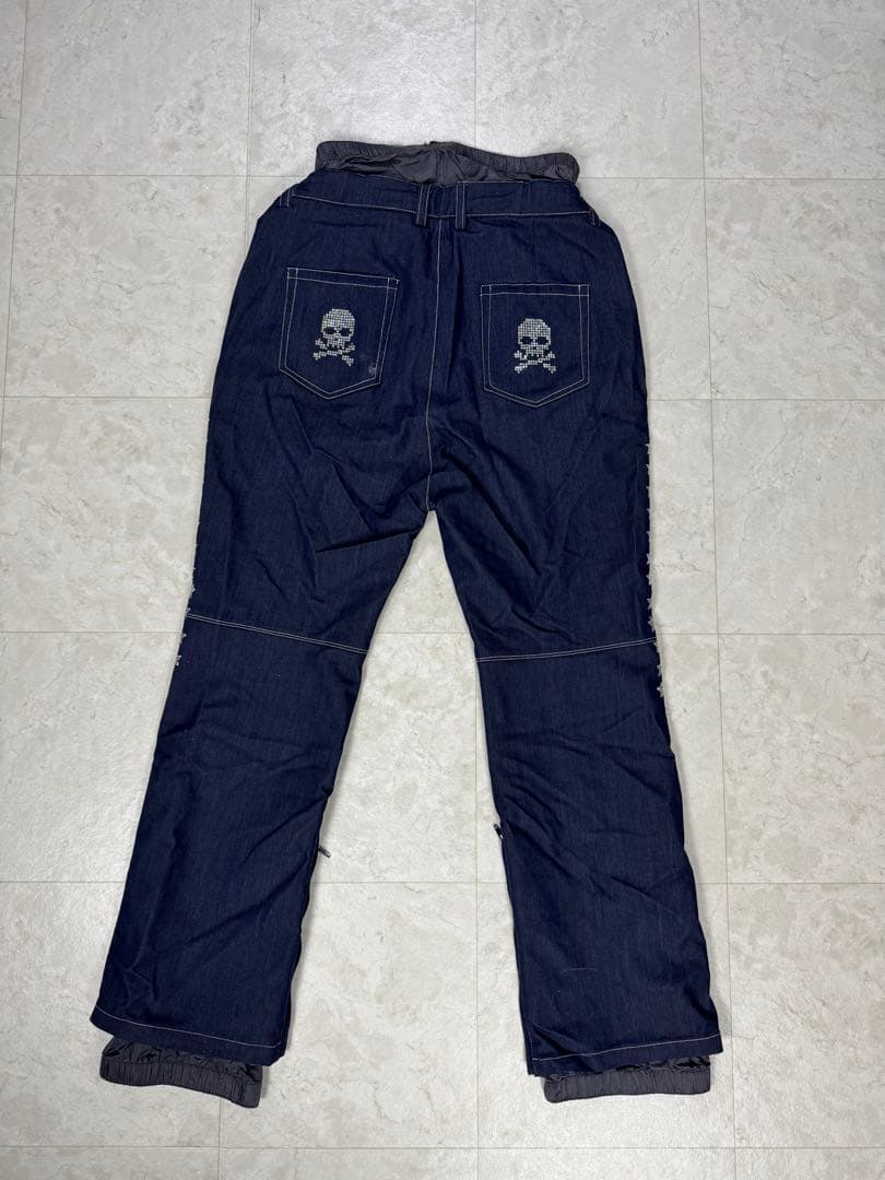 【ZEXスワロフスキー】⭐️激レア　上衣Ｍ・下L スノーボードウェアセット スカル