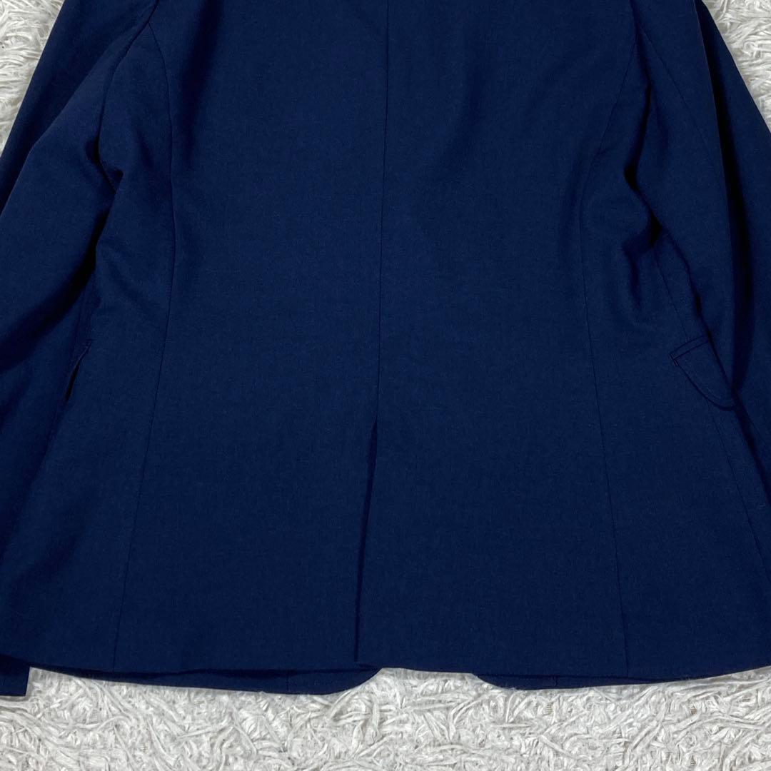 レミュー　アオキ　ネイビー　銀ボタン　ストレッチ素材　ウォッシャブル　サイズXL