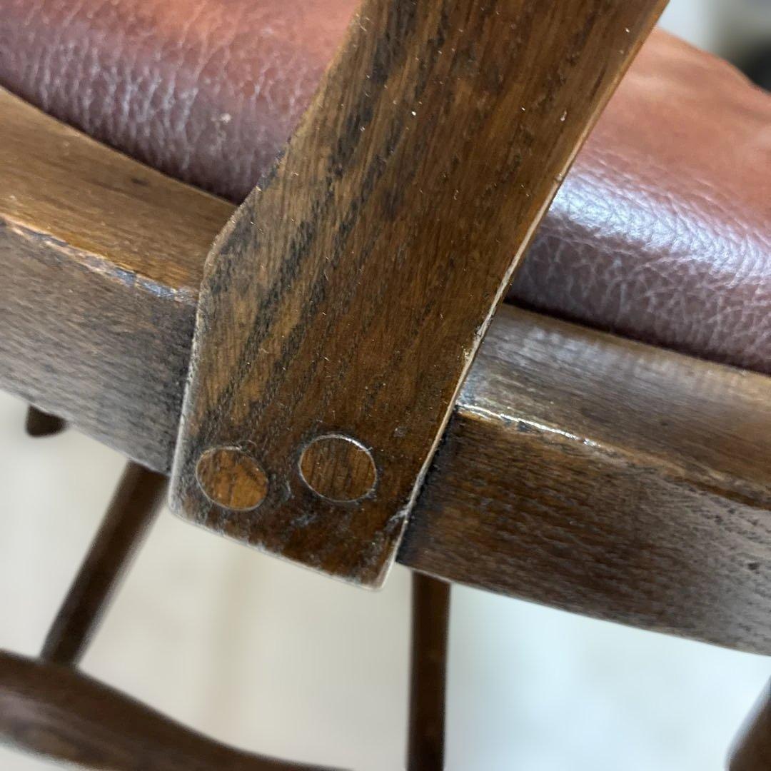 英国アンティーク木製スモーカーズチェア/アームチェア/肘掛けイス