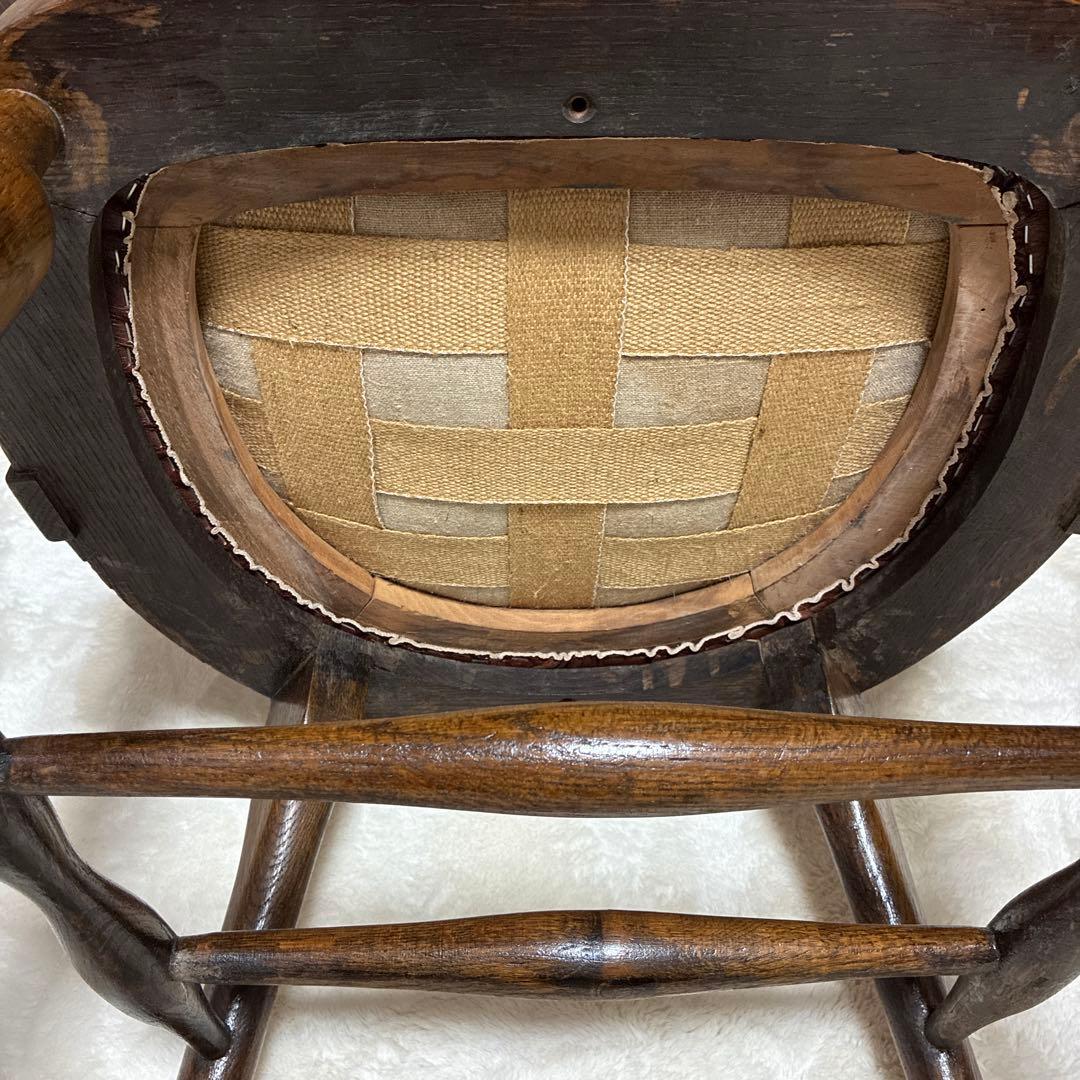 英国アンティーク木製スモーカーズチェア/アームチェア/肘掛けイス