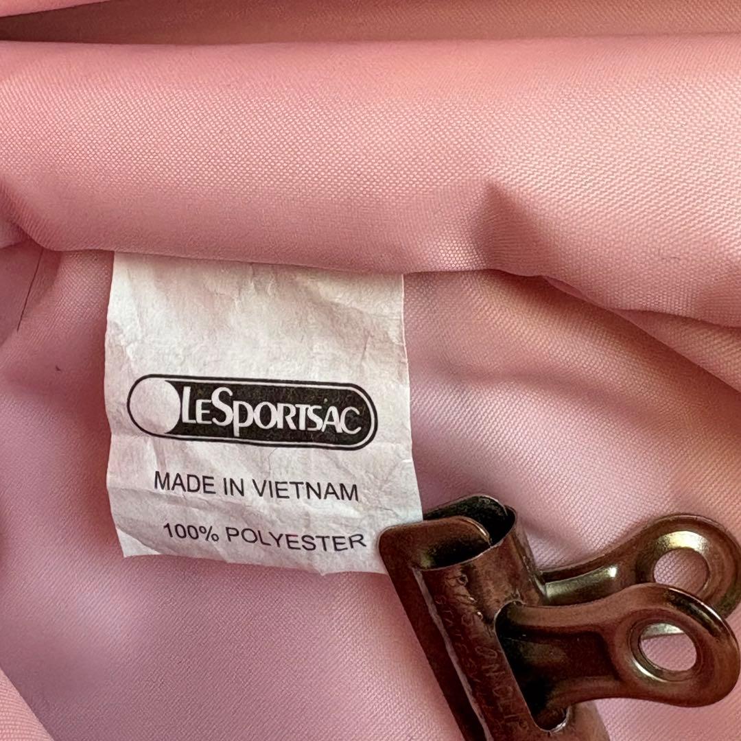 新品 レスポートサック ボストンバッグ ローズ＆ドット柄 黒 ピンク 2way