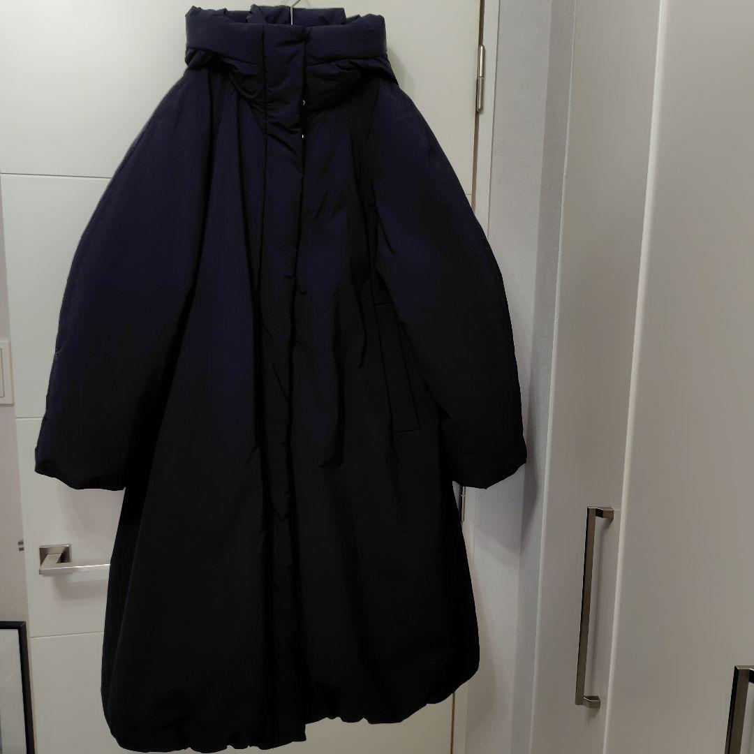 ✧CLANE✧ BALLOON HOODIE LONG DOWN COAT 黒