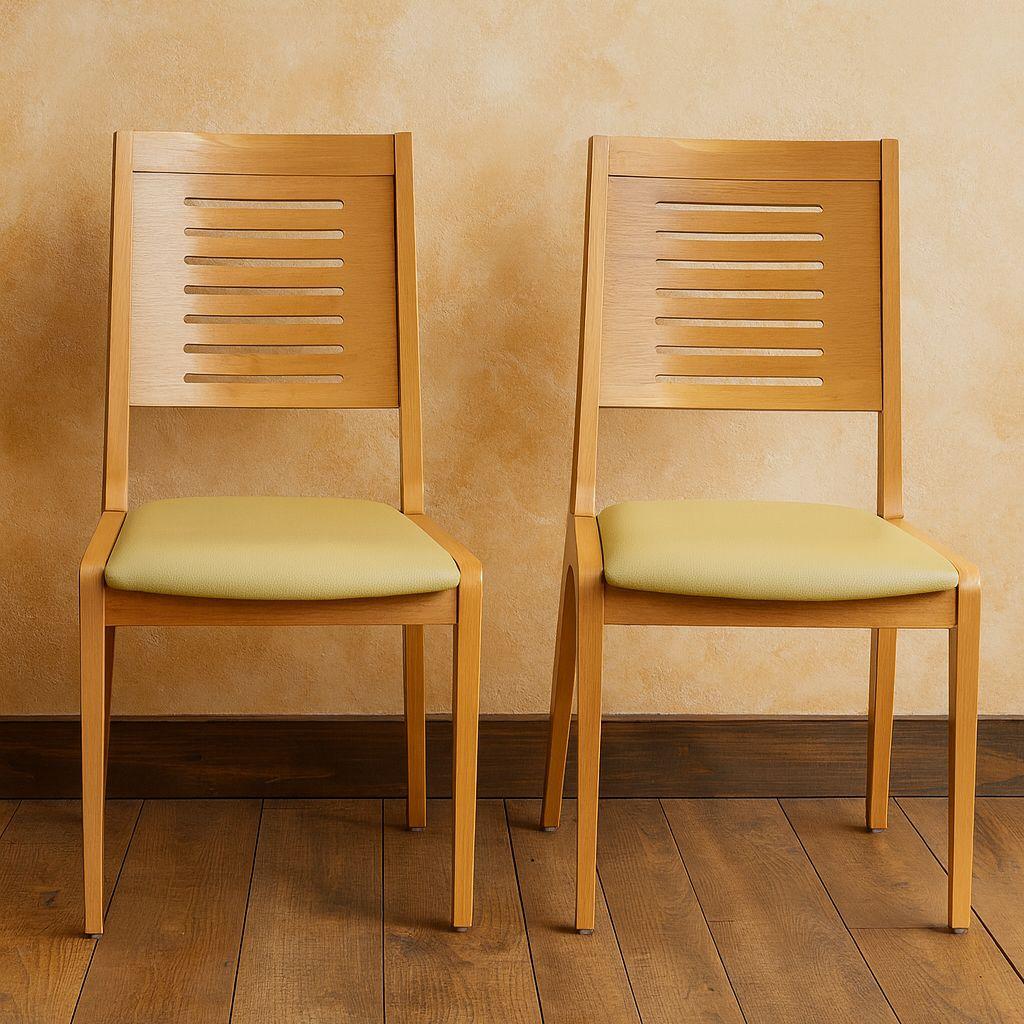 TOYO FURNITURE ダイニングチェア 2脚セット ナチュラル 木製