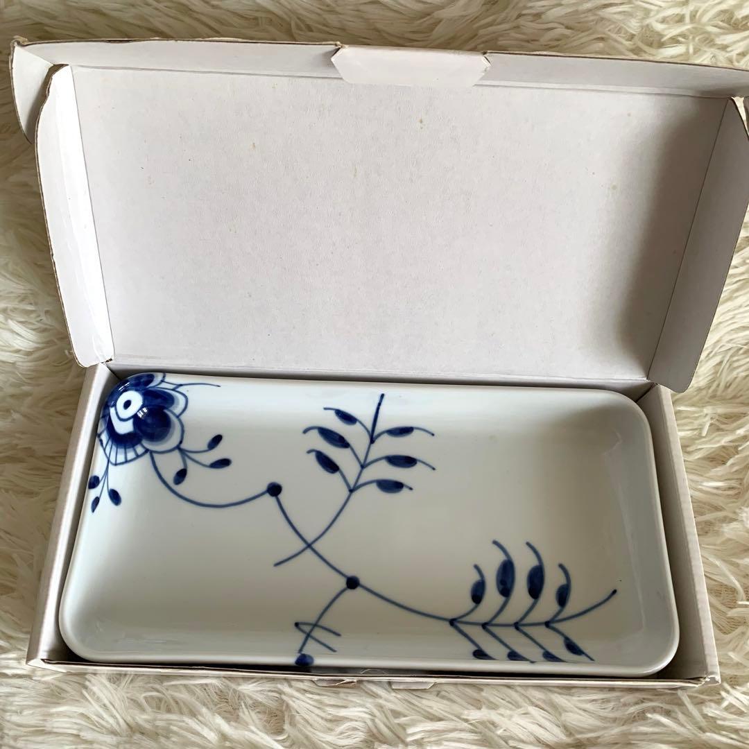 未使用❣️ロイヤルコペンハーゲン　ブルーフルーテッド　スクエア　デッシュ　24cm