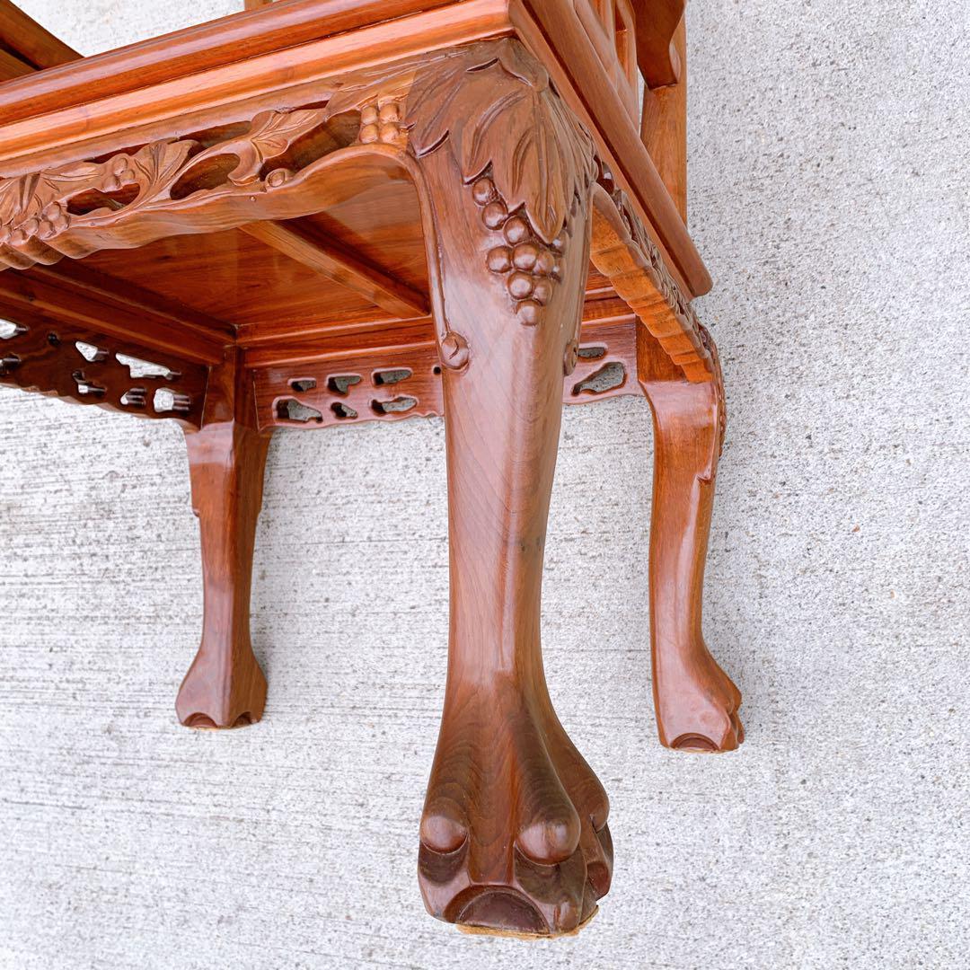 【稀少品】中国家具 ダイニング アームチェア 唐木家具 李朝家具 花梨