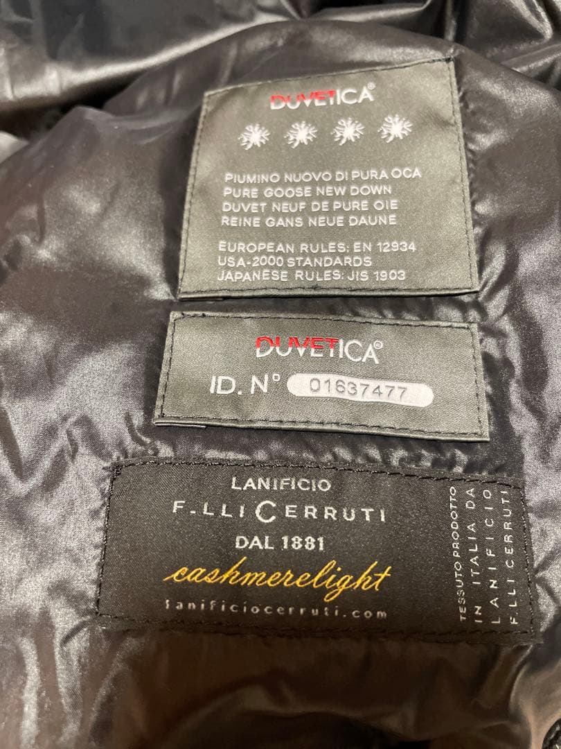 Duvetica フード付きウールダウンベスト サイズ40 ネイビー