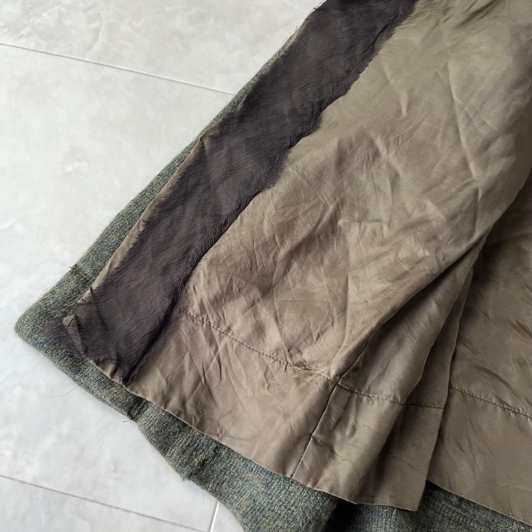 Pas de Calais パドカレ リネンアルパカウールコート カーキ 38