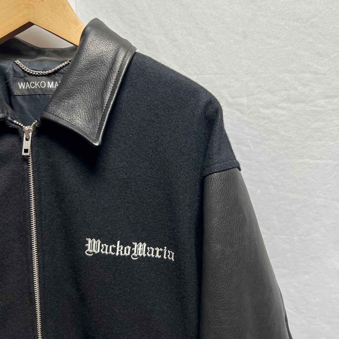 ジャケット・アウター WACKO MARIA LEATHER VARSITY JACKET M