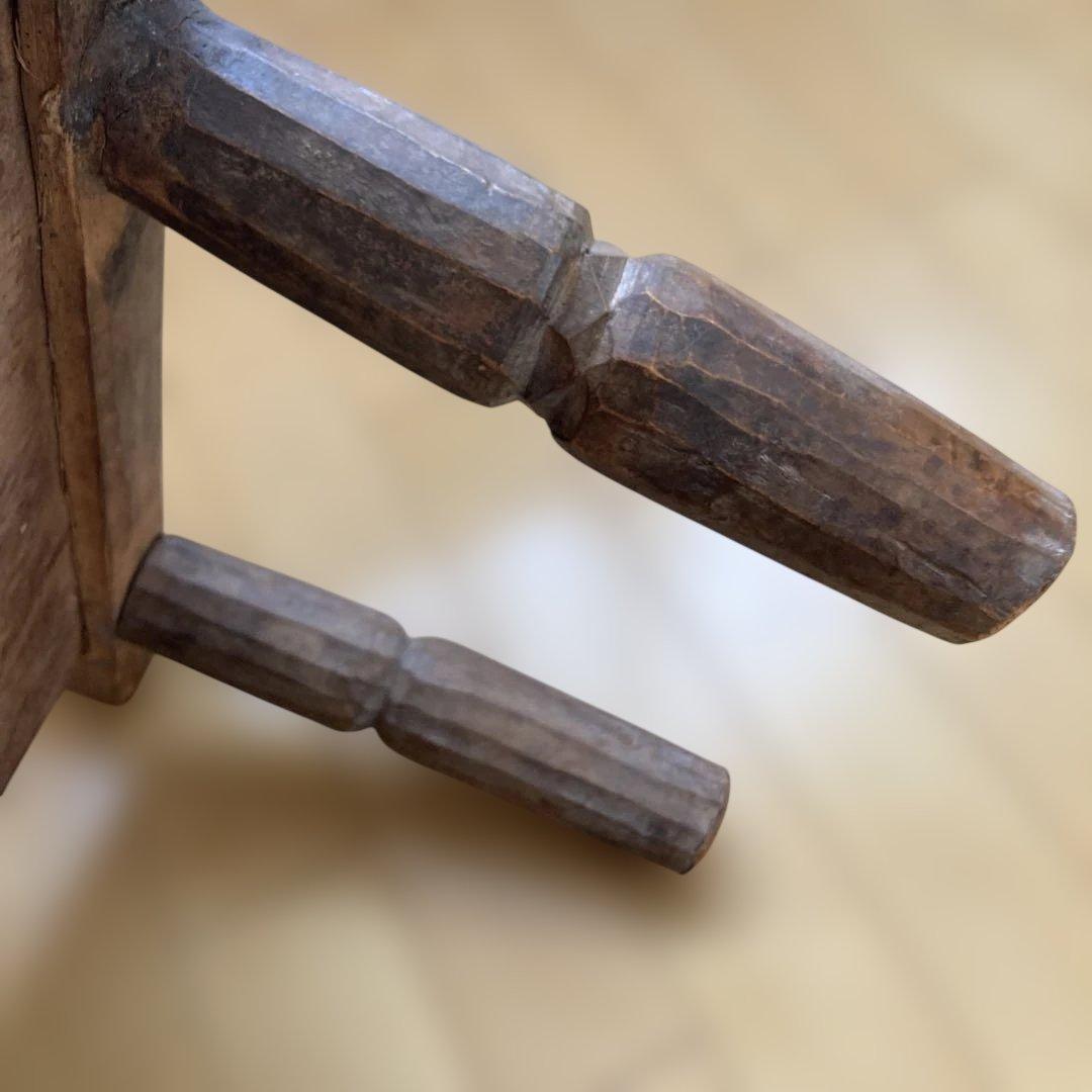 ［アンティーク］アフリカの木製椅子　1脚