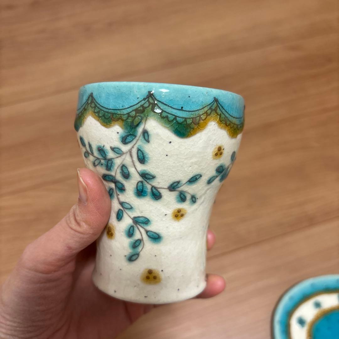 ハンドメイド作家陶器 カップと皿の4点セット