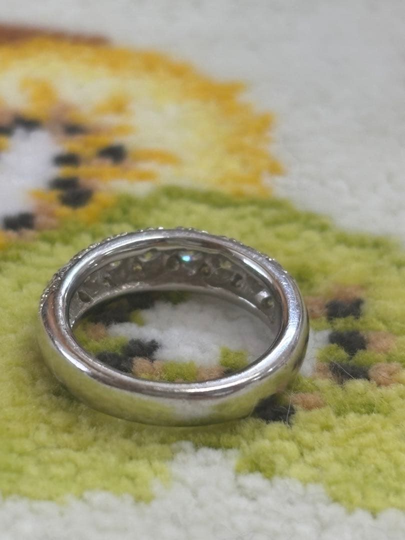 ダイヤモンドピンキーリング/Pt900/0.79ct