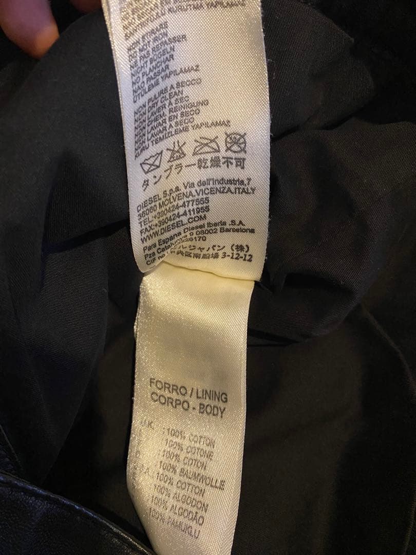 DIESEL ラムレザージャケット シングル ライダース