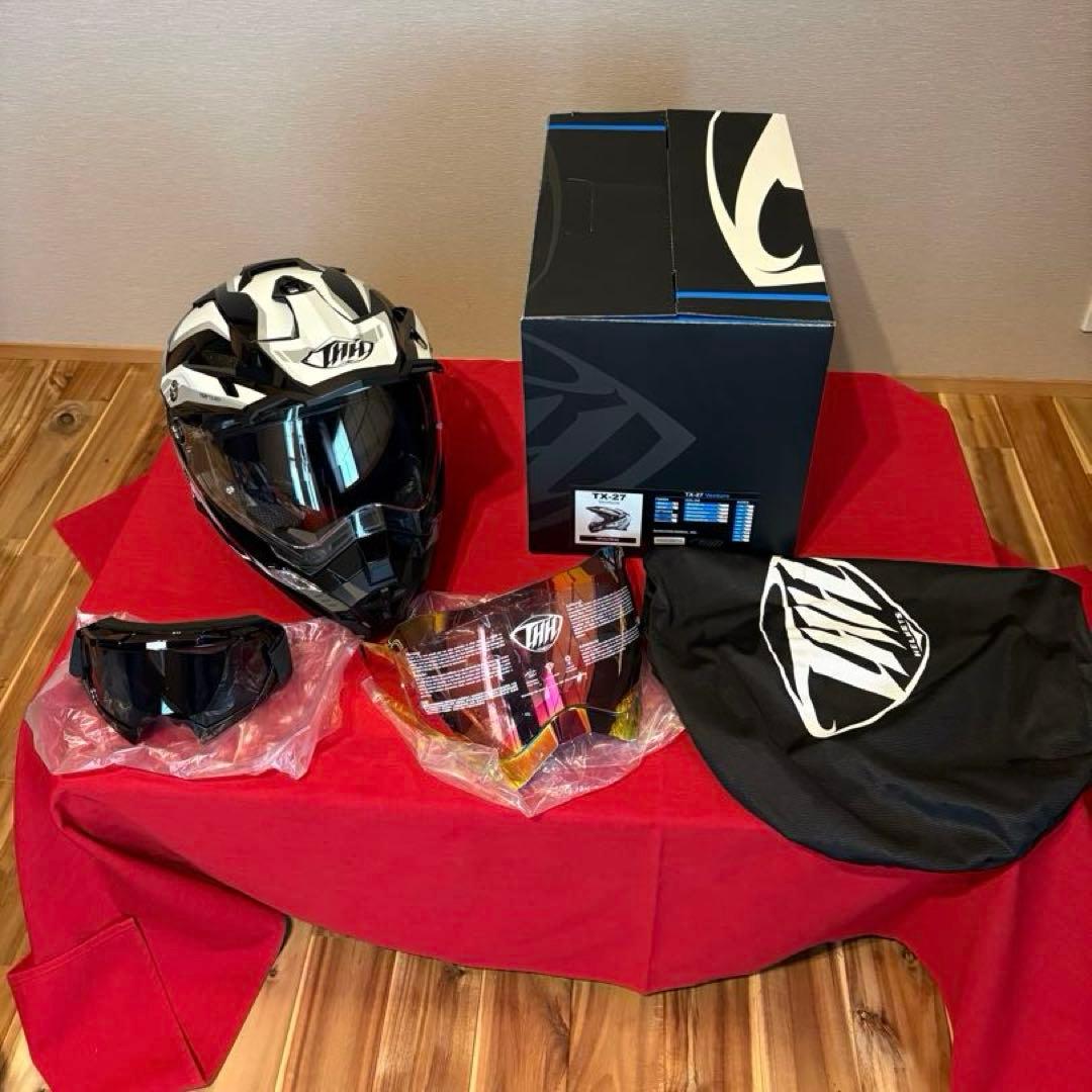 THHヘルメットTX-27 XLサイズ25年新品購入　オフロード　おまけ付