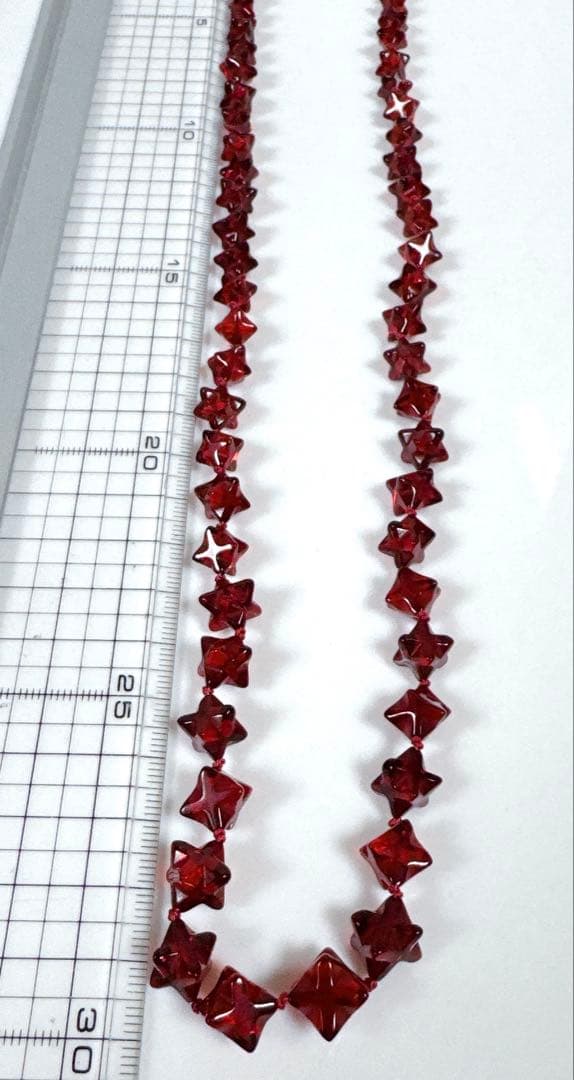 赤琥珀ネックレスレッドアンバーネックレスNO25-2393