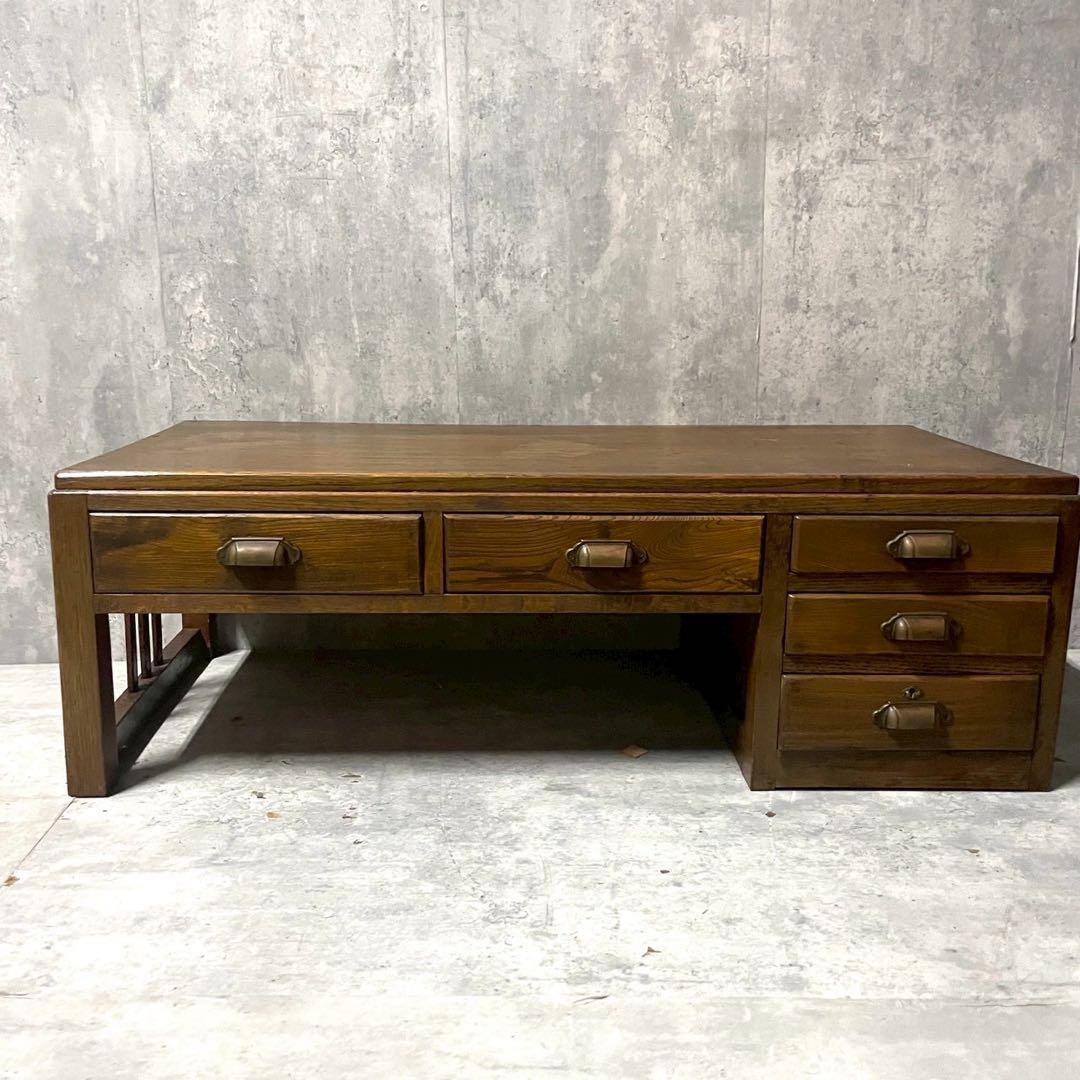 アンティーク 文机 和家具 無垢材 和モダン 長机 大正ロマン ヴィンテージ