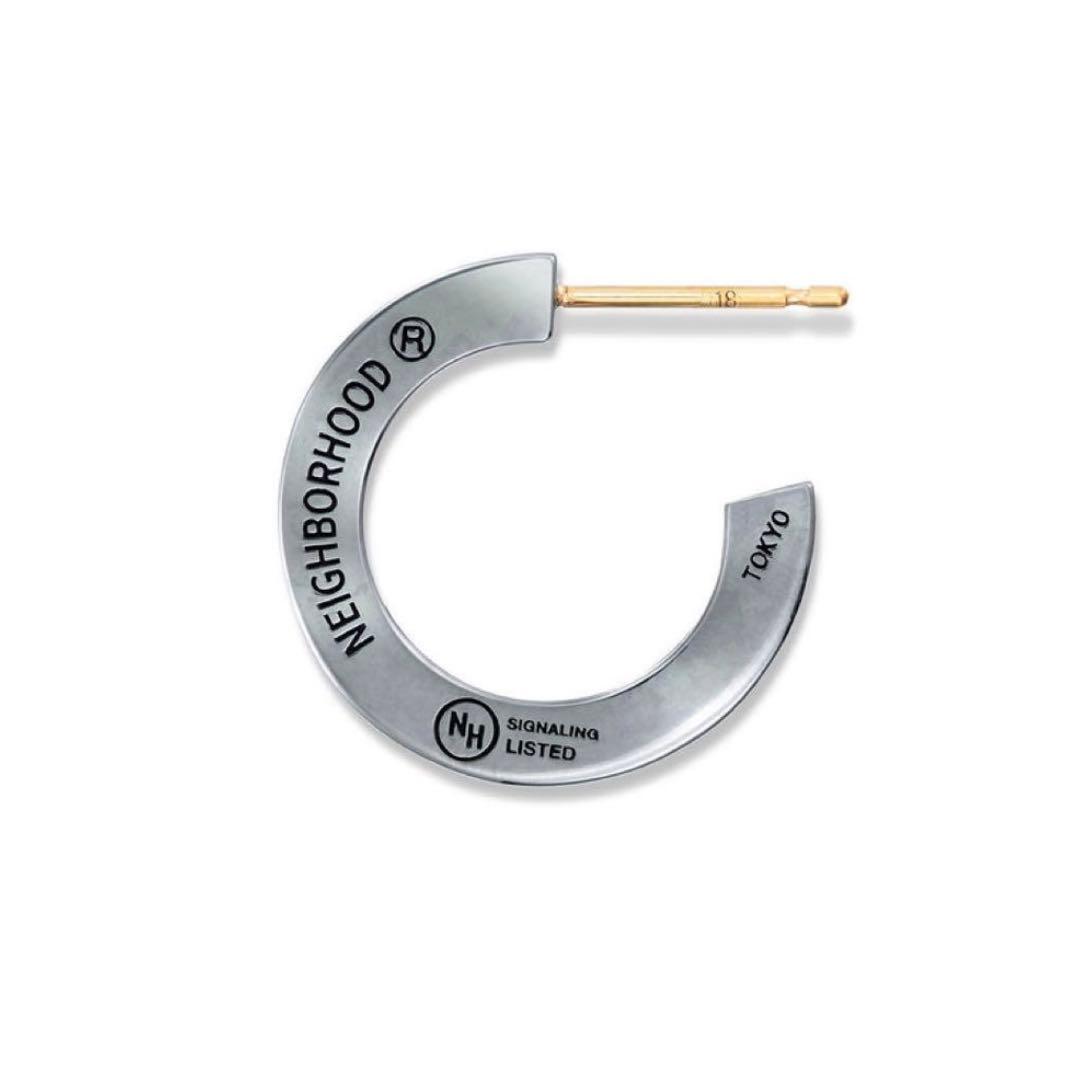 CAREERING NEIGHBORHOOD シルバー フープピアス