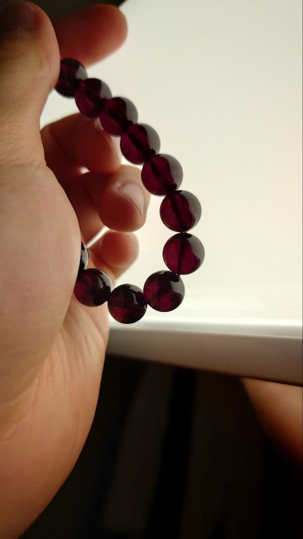 最高級ロードライトガーネット　ブレスレット