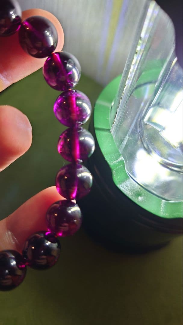 最高級ロードライトガーネット　ブレスレット