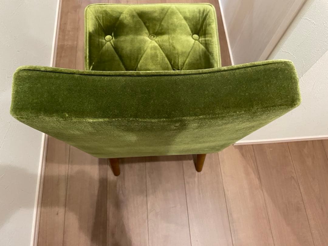 カリモク60 カフェチェアー モケットグリーン