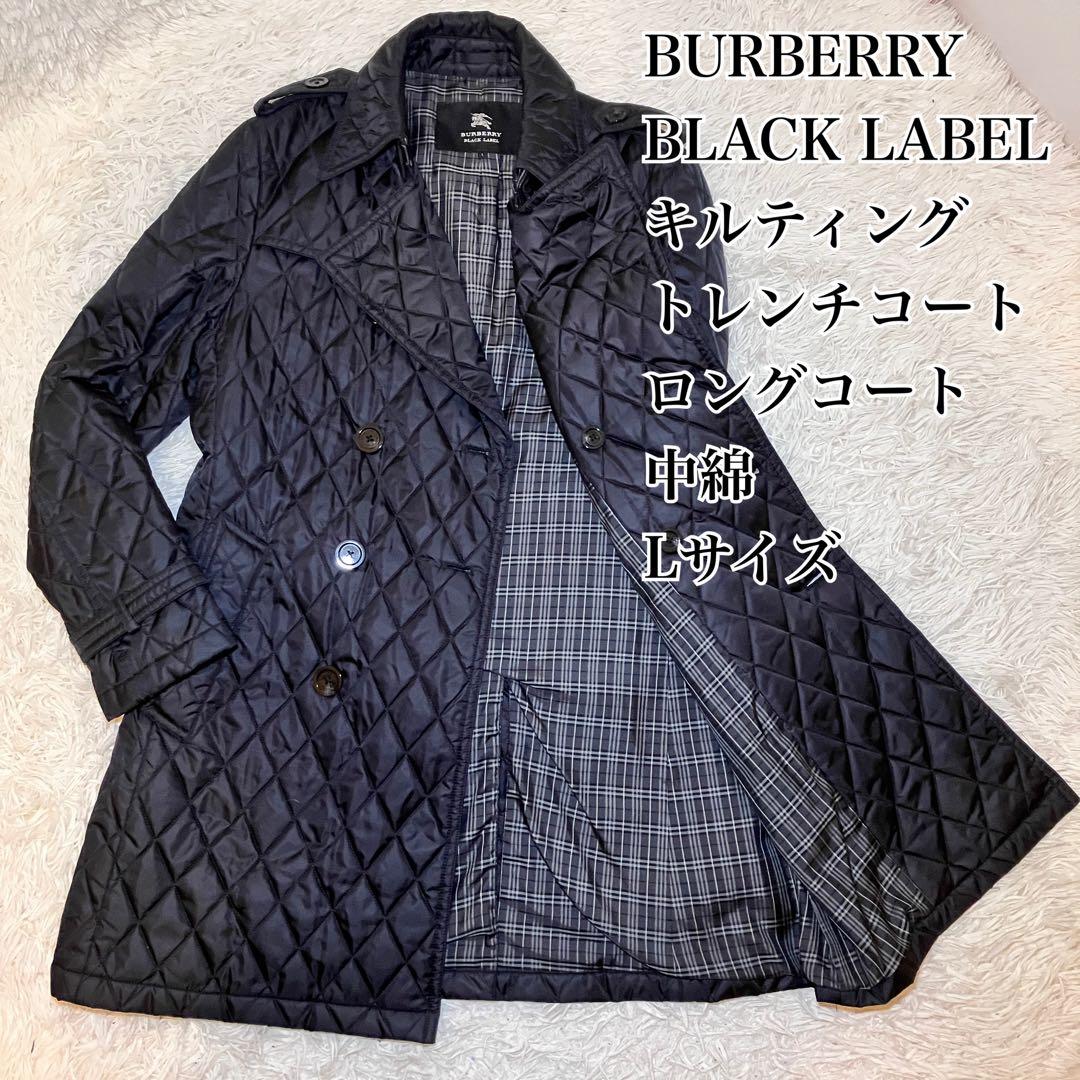 美品 バーバリーブラックレーベル キルティングトレンチコート ノバチェック L