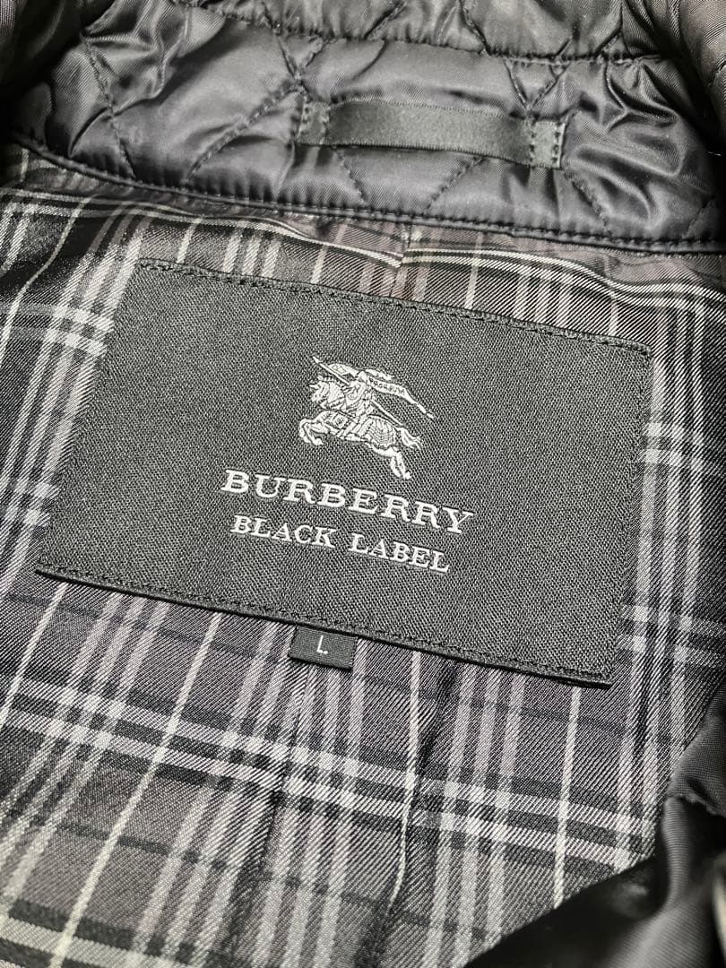 美品 バーバリーブラックレーベル キルティングトレンチコート ノバチェック L