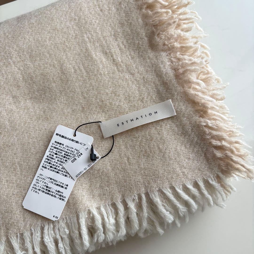 エストネーション フリンジ カシミヤ ストール 新品