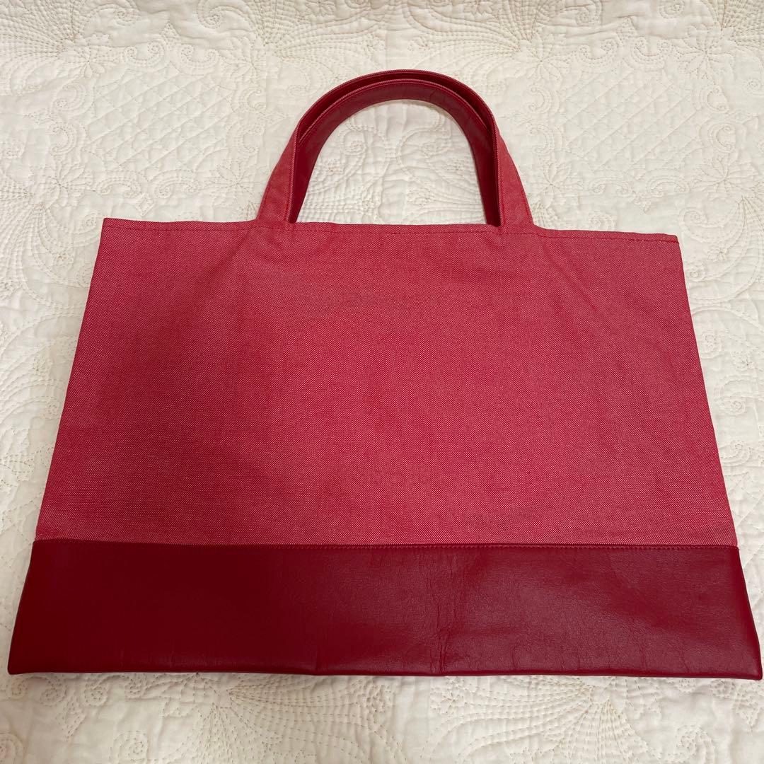 美品　familiar デニムバック　クマさんのブレックファースト　ブック入れ