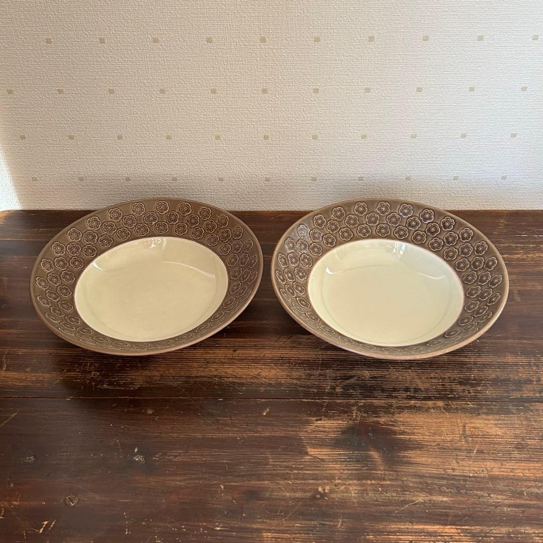 クイストゴー　アズールブラウン スーププレート