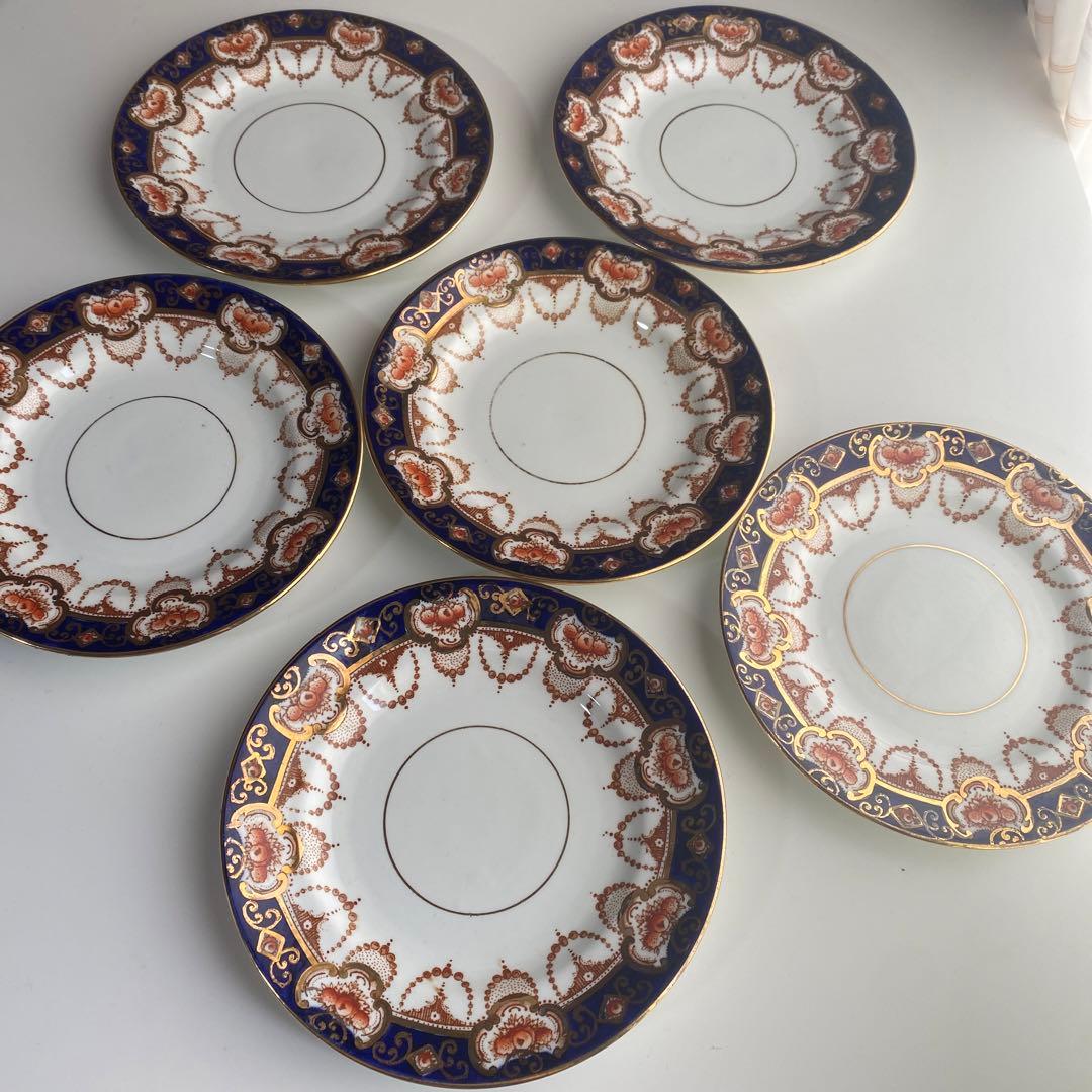 ロイヤルアルバート　イマリ 伊万里　コバルトブルー　17.5cm プレート　6枚