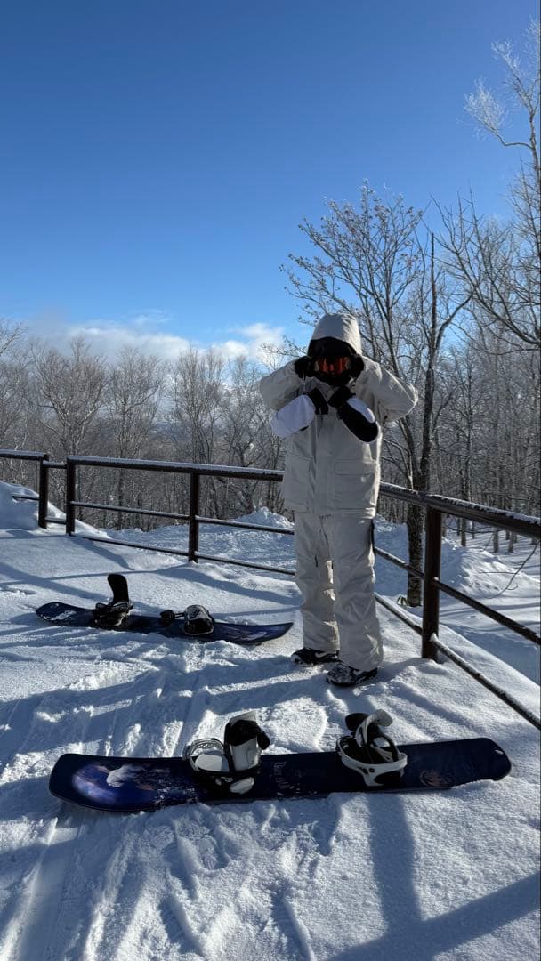 43degrees 43Dセットアップ　オフホワイトビブパンツ