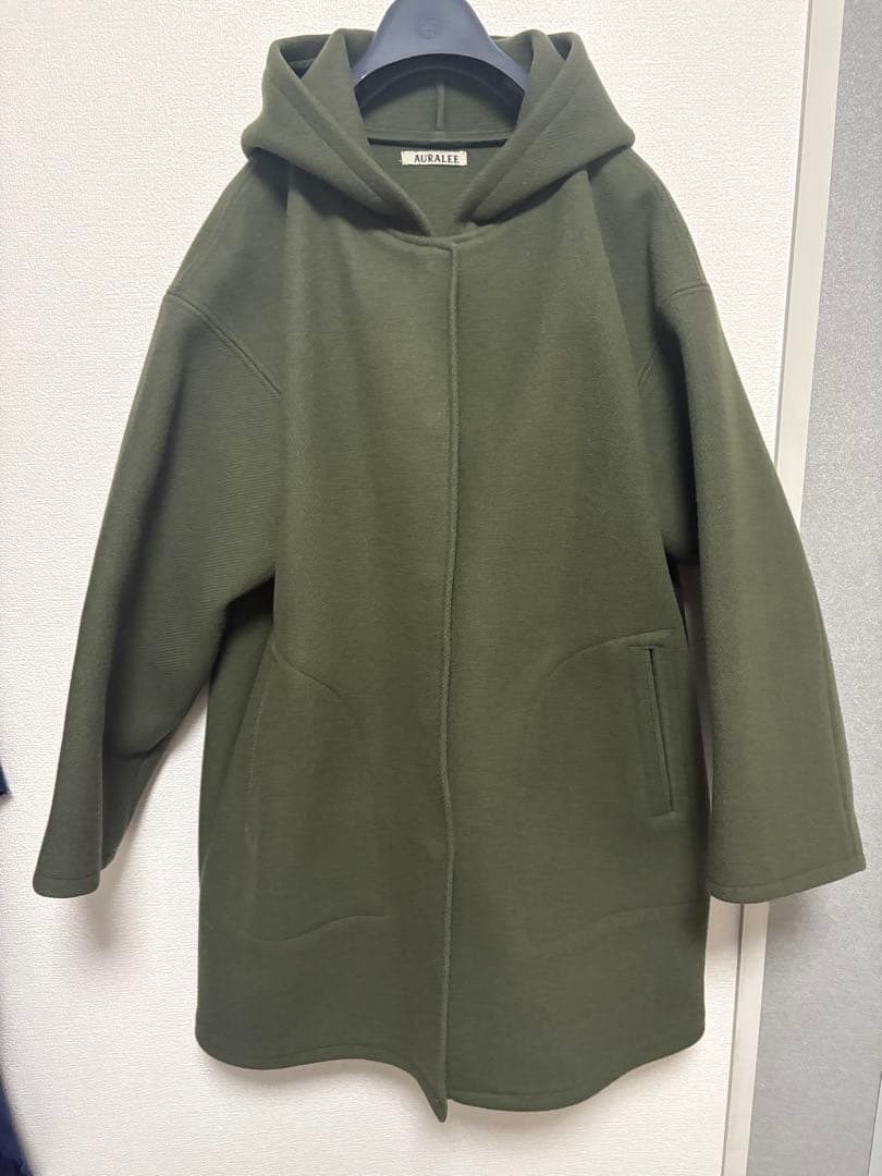 AURALEE ヘビーメルトンフーデッドコート
