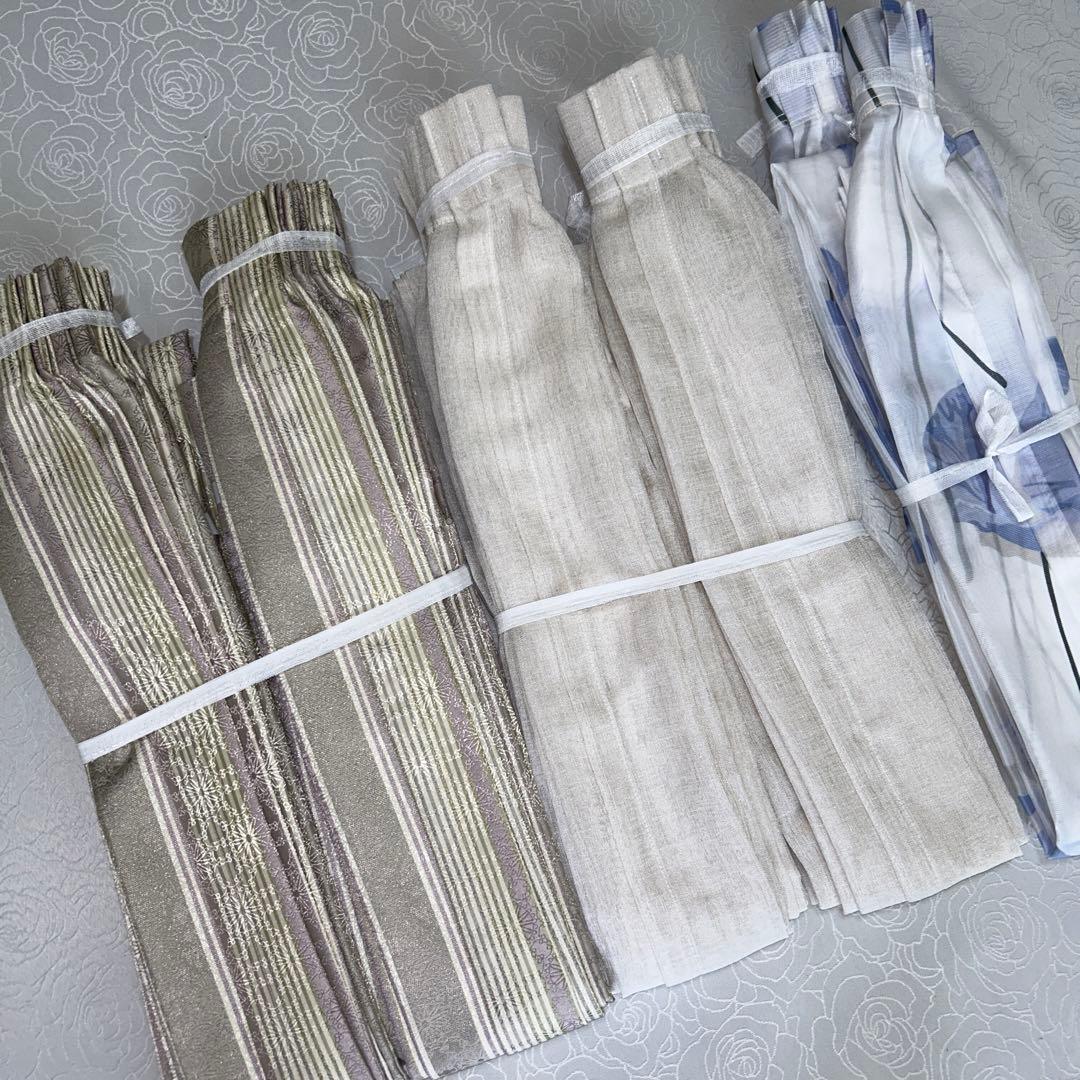 オーダーカーテン　丈直し　3組