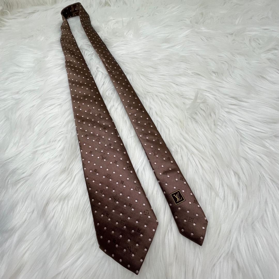 極美品✨ルイヴィトン　Louis Vuitton　モノグラム　シルクネクタイ
