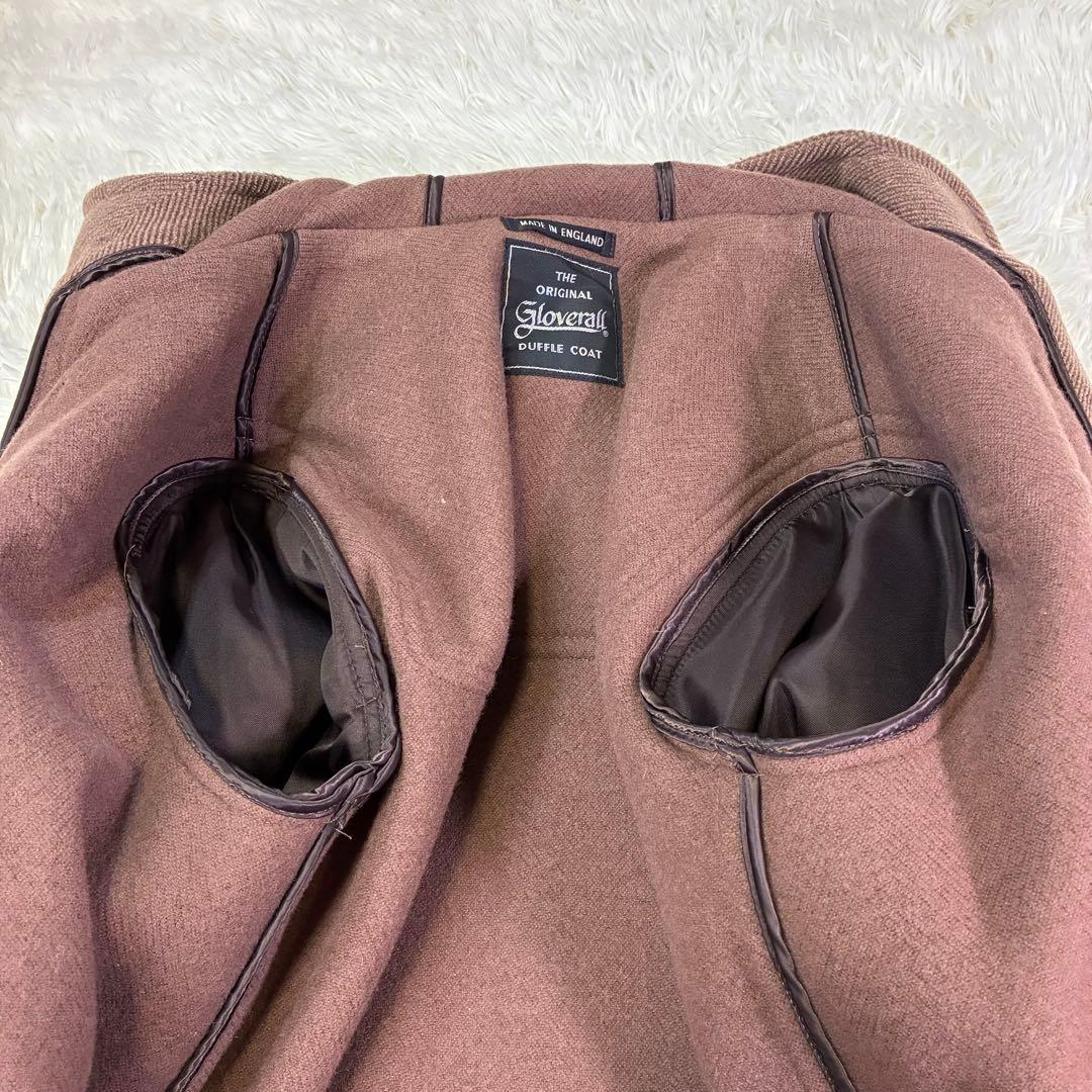 グローバーオール ダッフルコート ヘリンボーン ブラウン系 トグル FR40